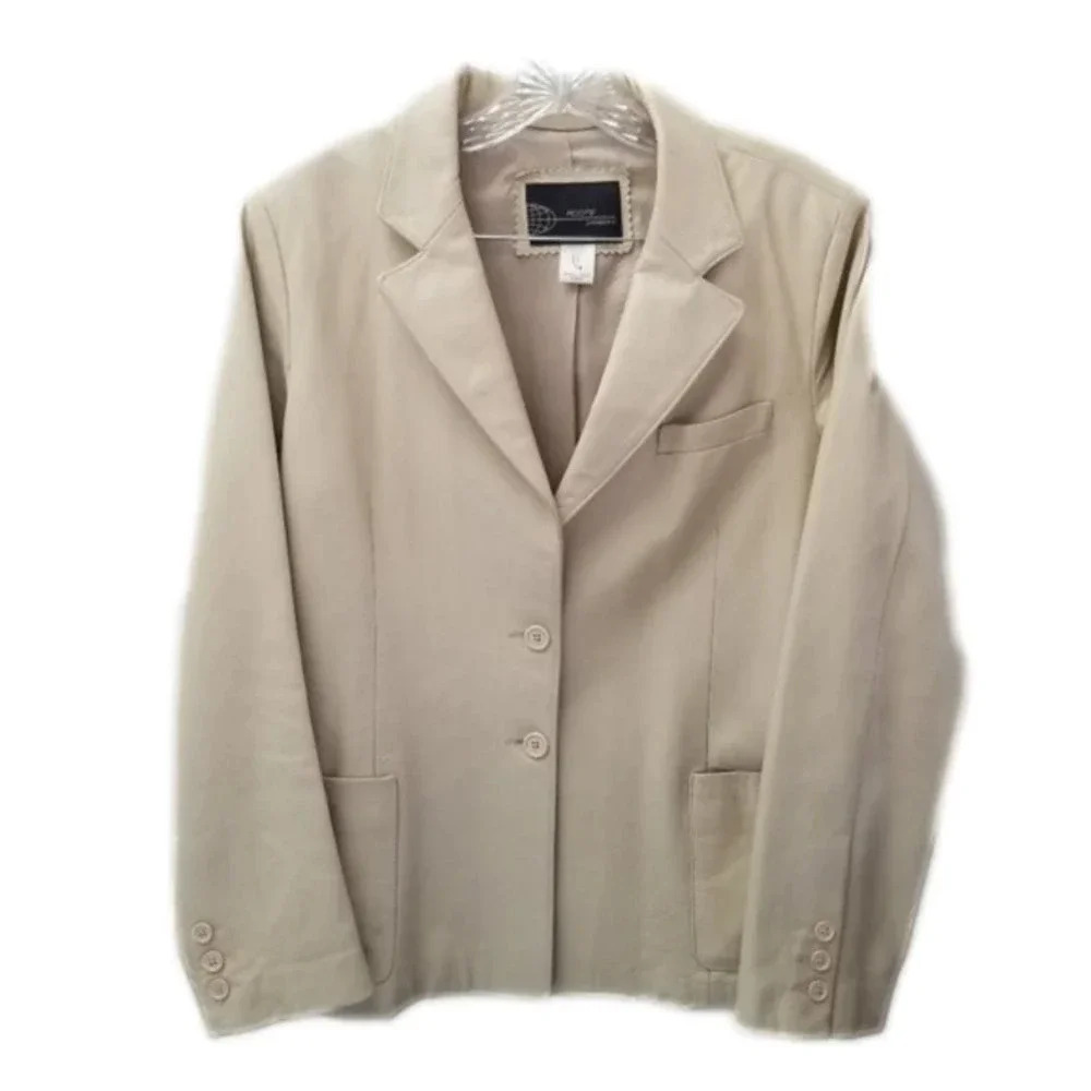 Roots Passport 100% Leather  Blazer Jacket 14
